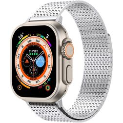 Mobigear Premium Loop Milanaise Apple Watch Armband Magnetverschluss - 42/41/40/38 mm - Silber