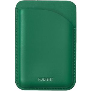 Nudient Magnetic Echtleder Kartenetui - 3 Karten - MagSafe Kompatibel - Emerald Green