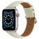 Mobigear Genova Leder Apple Watch Armband Dornschließe - 49/46/45/44 mm - Beige