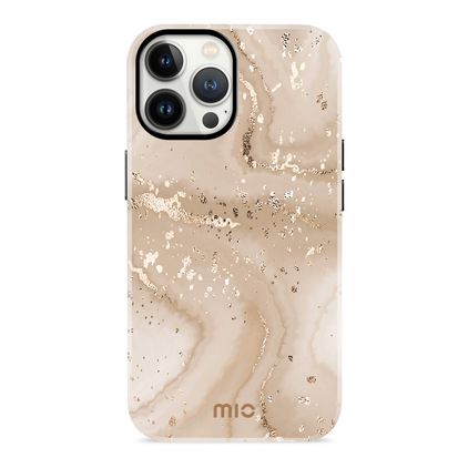 MIO iPhone 13 Pro MagSafe Hülle Hardcase Backcover - Gold Marble