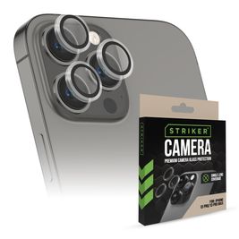 Striker Single Lens iPhone 13 Pro Max Panzerglas Gehärtetes Glas Kameralinsen Schutz - Hüllenfreundlich - Schwarz