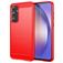 Mobigear Brushed Slim Samsung Galaxy A55 Hülle Flexibles TPU Backcover - Rot