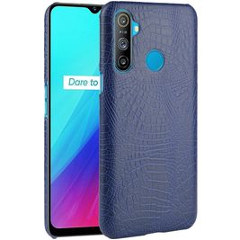Mobigear Croco Realme C3 Hülle Hardcase Backcover - Blau