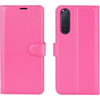 Mobigear Classic Sony Xperia 5 II Hülle Klapphülle Geldbörse - Magenta