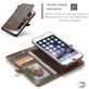 Caseme 01 iPhone 6s Hülle Abnehmbare 2in1 Klapphülle Geldbörse - Braun