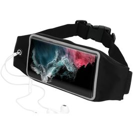 Mobiparts Comfort Fit Belt Handyhalterung Joggen Samsung Galaxy S22 Ultra Sporthülle Neopren Gürtel - Schwarz