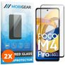 Mobigear Premium POCO M4 Pro 5G Panzerglas Gehärtetes Glas Displayschutz - Hüllenfreundlich - Schwarz (2er Pack)