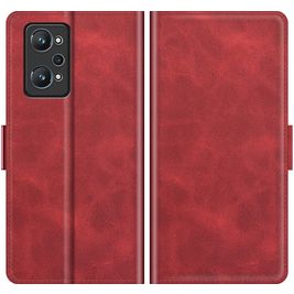 Mobigear Slim Magnet Realme GT Neo 3T Hülle Klapphülle Geldbörse - Rot