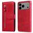 Mobigear Zipper iPhone 17 Pro Max Hülle Klapphülle Geldbörse - Rot