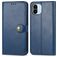 Mobigear Snap Button Xiaomi Redmi A1 4G Hülle Klapphülle Geldbörse - Blau