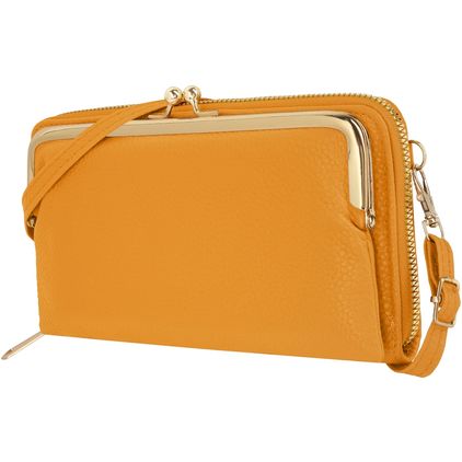 Antonio Fonzo Crossbody Clutch Snap Handytasche - Large - Gelb