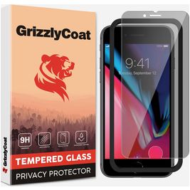 GrizzlyCoat Easy Fit AntiSpy iPhone 6s Panzerglas Gehärtetes Glas Displayschutz Privacy - Hüllenfreundlich + Applikator
