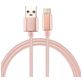 Mobigear Nylon USB-A auf USB-C Kabel 3 Meter - Roségold