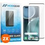 Mobigear Premium HONOR Magic 4 Pro Panzerglas Gehärtetes Glas Displayschutz - Hüllenfreundlich - Schwarz (2er Pack)
