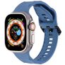 Mobigear Ripple Silikon Apple Watch Armband Dornschließe - 49/46/45/44 mm - Blau