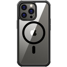 Valenta Full Cover iPhone 15 Pro MagSafe Hülle Gehärtetes Glas Backcover Stoßfest - Transparent / Schwarz