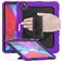 Mobigear SureGrip Xtreme iPad Air 13 Zoll (2026) Hülle Kunststoff,Silikon Backcover + Stifthalter + Schulterträger + Ständer - Lila