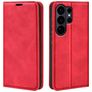 Mobigear Retro Slim Samsung Galaxy S26 Ultra Hülle Klapphülle Geldbörse - Rot