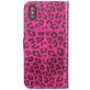 Mobigear Leopard iPhone XS Hülle Klapphülle Geldbörse - Pink