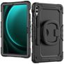 Mobilize Rotating Defender Samsung Galaxy Tab S9 Plus Hülle Kunststoff,Silikon Backcover + Schulterträger + Ständer - Schwarz
