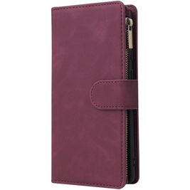 Mobigear Zipper Samsung Galaxy Note 10 Lite Hülle Klapphülle Geldbörse - Rot