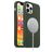 Mobigear Rubber Touch iPhone 12 Silikon MagSafe Hülle Backcover - Grün