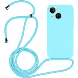 Mobigear Lanyard iPhone 14 Silikon Handykette - Blau