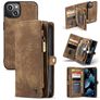 Caseme 008 iPhone 13 Mini Hülle Abnehmbare 2in1 Klapphülle Geldbörse - Braun