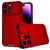 Mobigear Cam Slide iPhone 14 Pro Max Hülle Hardcase Backcover mit Kamera Slider - Rot