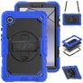Mobigear SureGrip Xtreme Samsung Galaxy Tab A9 (2023) Hülle Kunststoff,Silikon Backcover + Schulterträger + Ständer - Blau