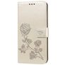 Mobigear Roses Samsung Galaxy A10 Klapphülle Portemonnaie - Gold