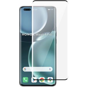 Mobigear Premium HONOR Magic 4 Pro Panzerglas Gehärtetes Glas Displayschutz - Hüllenfreundlich - Schwarz