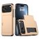 Mobigear Card iPhone 18 Pro Max Hardcase Backcover Shockproof mit Kartenfach - Gold