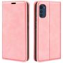 Mobigear Retro Slim Motorola Moto E32 Hülle Klapphülle Geldbörse - Pink