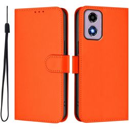 Mobigear Urban Wallet Motorola Moto E14 Hülle Klapphülle Geldbörse - Orange
