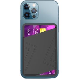 Mobigear Wallet Pouch Silikon Kartenetui - 2 Karten - MagSafe Kompatibel - Schwarz