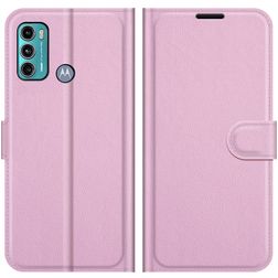Mobigear Classic Motorola Moto G60 Hülle Klapphülle Geldbörse - Pink