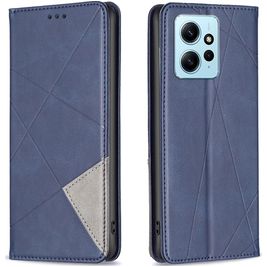 Mobigear Rhombus Slim Xiaomi Redmi Note 12 Hülle Klapphülle - Blau