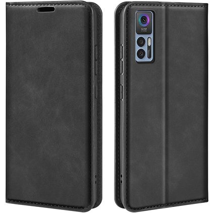 Mobigear Retro Slim TCL 30 Hülle Klapphülle Geldbörse - Schwarz
