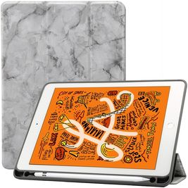 Mobigear Tri-Fold Marble iPad Air 3 (2019) Hülle Klapphülle + Stifthalter - Grau