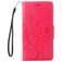 Mobigear Flowers iPhone SE (2020) Hülle Klapphülle Geldbörse - Magenta