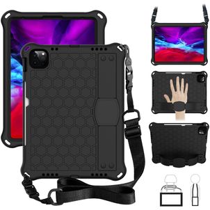 Mobigear HexStrap iPad Pro 11 Zoll (2025) Hülle EVA Schaum Backcover + Schulterträger - Schwarz