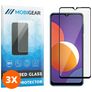 Mobigear Premium Samsung Galaxy M12 Panzerglas Gehärtetes Glas Displayschutz - Hüllenfreundlich - Schwarz (3er Pack)