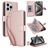 Mobigear Wallet iPhone 15 Pro Hülle Klapphülle Geldbörse - Roségold