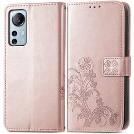 Mobigear Clover Xiaomi 12 Lite Hülle Klapphülle Geldbörse - Roségold