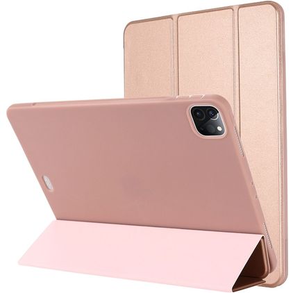 Mobigear Tri-Fold Gel iPad Pro 12.9 Zoll (2020) Hülle TPU,Kunstleder Klapphülle - Roségold