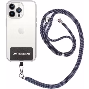 Mobigear Lanyard Universal-Handykette einstellbar - Schwarz / Grau
