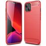 Mobigear Brushed Slim iPhone 13 Hülle Flexibles TPU Backcover - Rot