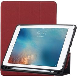 Mobigear Tri-Fold Gel iPad Pro 10.5 Zoll (2017) Hülle TPU,Kunstleder Klapphülle + Stifthalter - Weinrot
