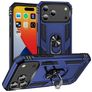 Mobigear Armor Ring iPhone 18 Pro Max Hülle Hardcase Backcover Stoßfest mit Ringhalter - Blau
